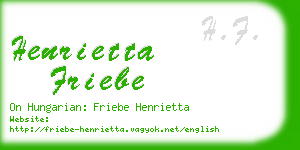 henrietta friebe business card